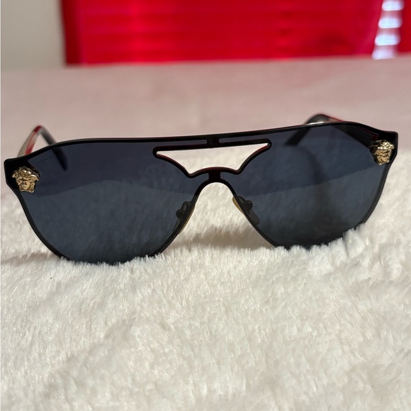 Black Sunglasses with Gold Accents